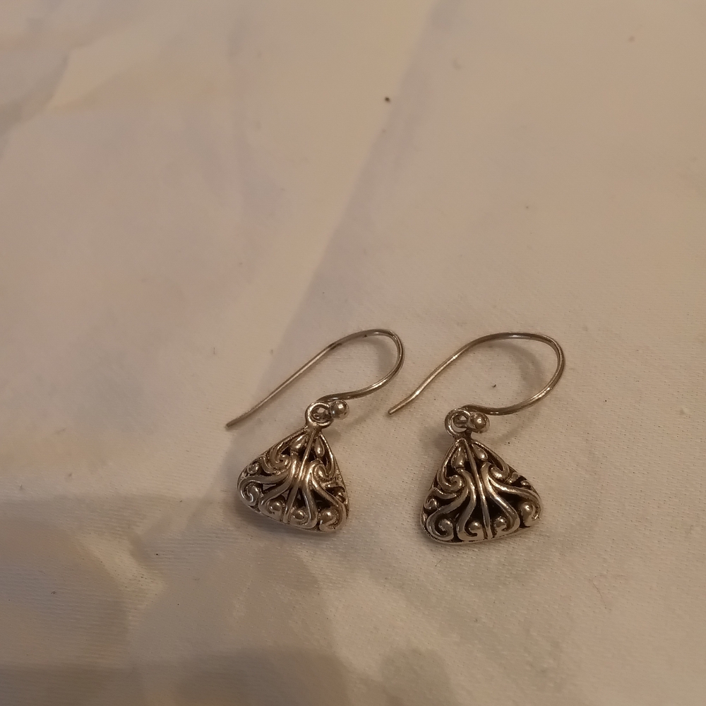 vintage Balinese-style filigree earrings
